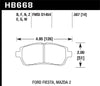 Hawk Performance DTC-60 Race Brake Pads - Front (Fiesta 11-19) — fits Mazda 2 Gen 2 (image 3)