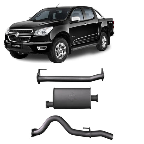 RedBack Exhausts RXD DPF Back Exhaust System w/Large Muffler (Colorado 17+) — fits Holden Colorado
