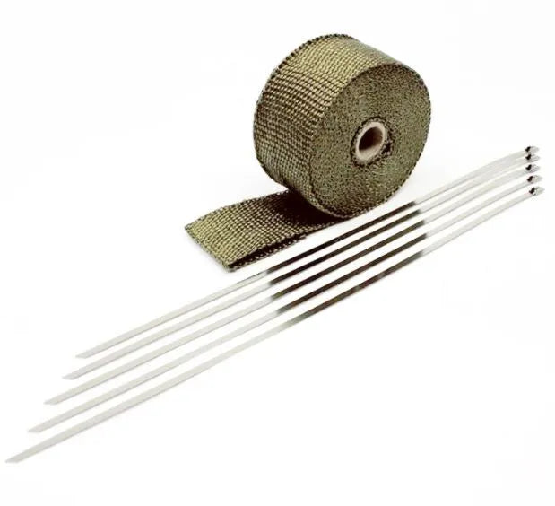 ProSport Titanium Header Wrap 2in x 25ft w/Ties