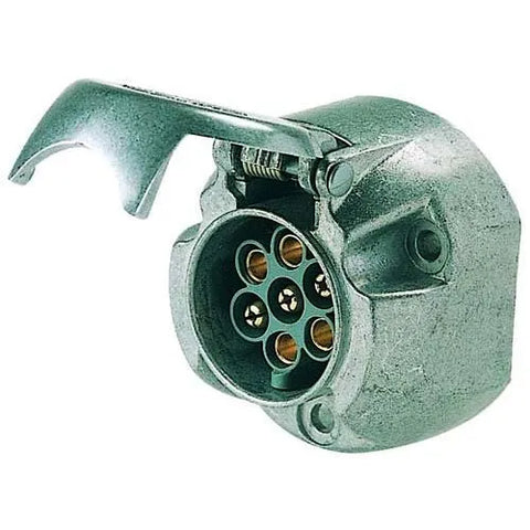 Hella Trailer Socket 7 Pin Lge Round Metal