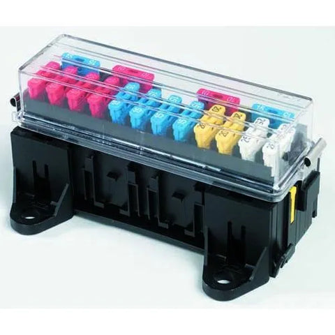 Hella 16 Way Fuse Box T/S Std Blade Fuses Comes with Cover, Locks