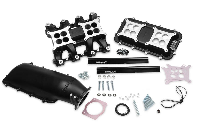 Holley EFI 300-126BK Mid-Rise Intake - GM LS1/LS2/LS6 w/