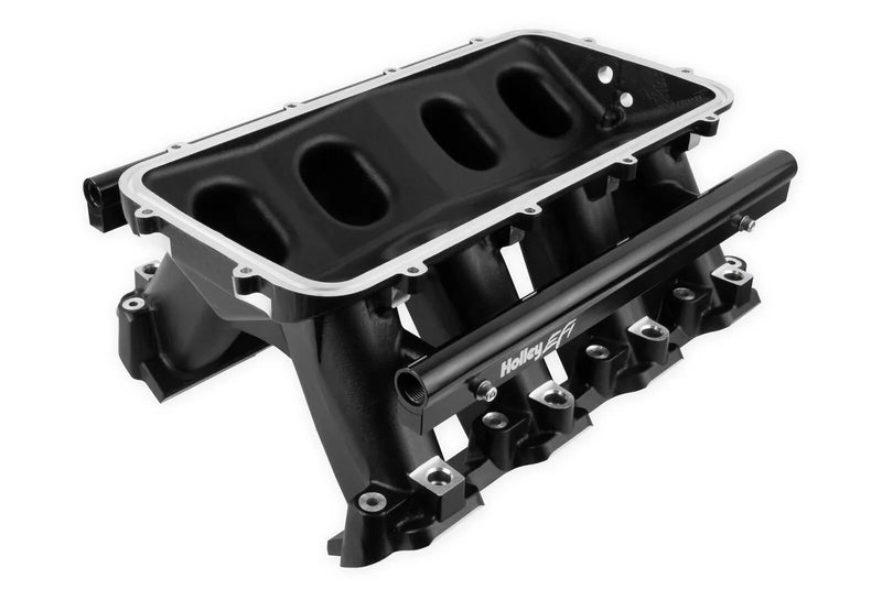 Holley EFI Hi-Ram Lower Manifold - GM LS7- Black LS7 EFI Base Only