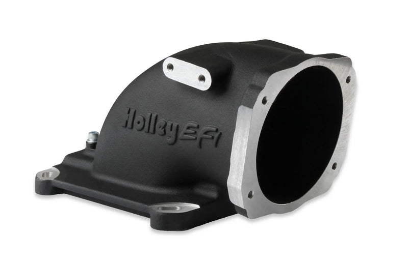 Holley EFI EFI Throttle Body Intake Elbow-Black Finish EFI Throttle Body Intake Elbow 4150 - Fits GM LS Throttle Bo...