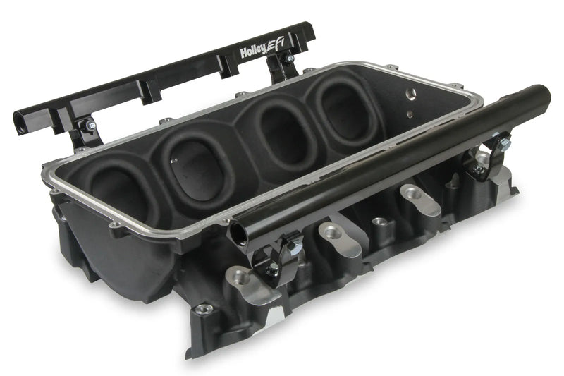 Holley EFI Lo-Ram Manifold Base and Fuel Rails Single Fuel Injector GM LS3/L93 Top-feed Single Injector manifold an...