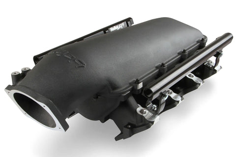 Holley EFI Lo-Ram Manifold Kit Single Injector- Black - GM LS3/L92 Lo-Ram Manifold Kit - LS3 Top-feed. Single Injec...