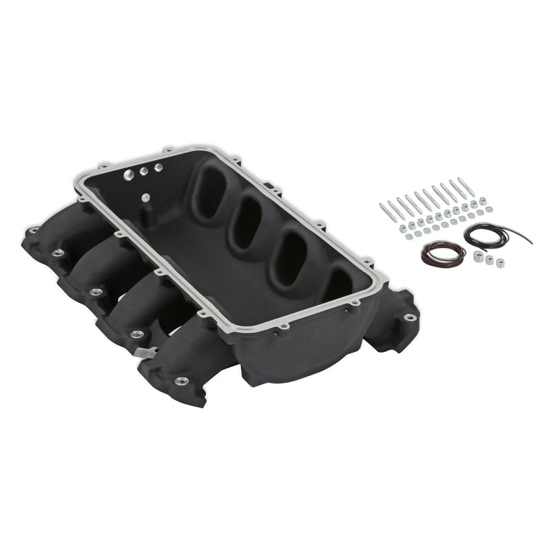 Holley EFI Lo-Ram Manifold Base - GM Gen V LT Top-Feed - OE Direct Injection Only - Black Finish