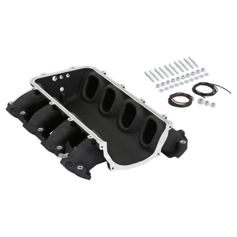 Holley EFI Ultra Lo-Ram Manifold Base - GM Gen V LT Front-Feed - OE Direct Injection Only - Black Finish