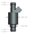 Holley EFI Terminator X Fuel Injectors - Set of Eight Bosch/EV1 - 30 lb/hr - High Impedance