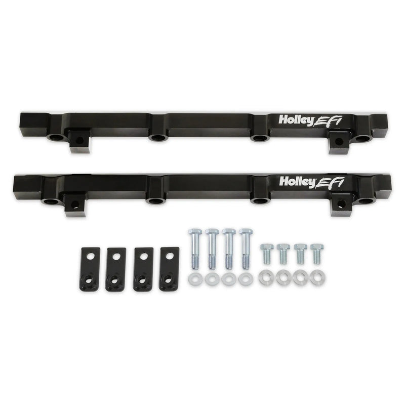 Holley EFI FUEL RAIL KIT, LO-RAM & ULTRA LO-RAM PORT F.I. - GM GEN V LT SINGLE INJECTOR PORT FUEL INJECTION - 3/4-1...