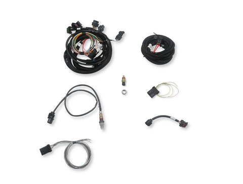 Holley EFI Terminator X Stealth 2x4 4500 Kit - Black 8 Injectors - 800-1500 HP