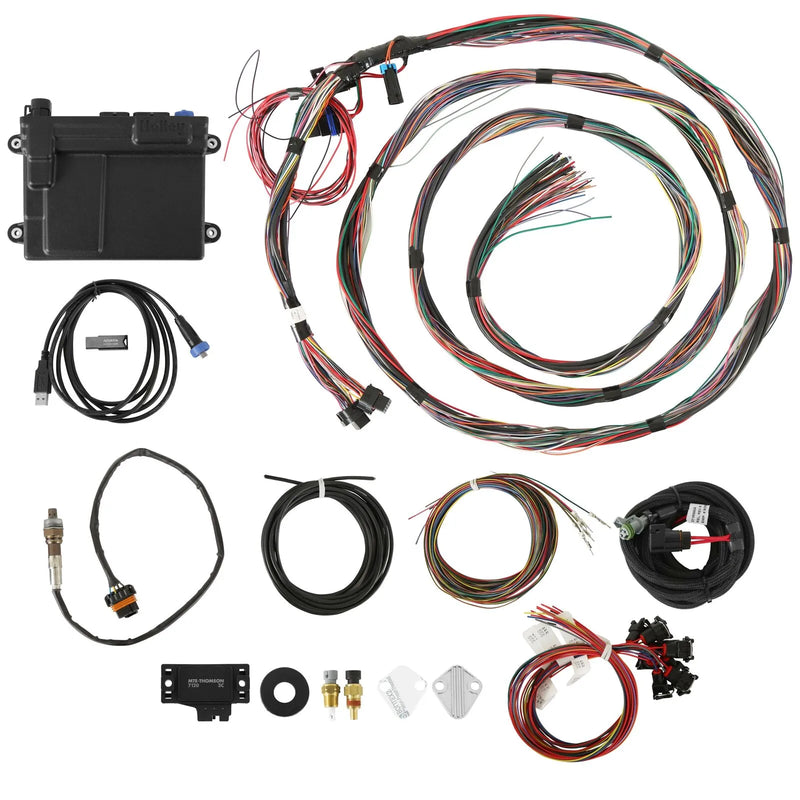 Holley EFI HP EFI ECU & Harness Kits Unterminated Universal Harness, Includes NTK Oxygen Sensor