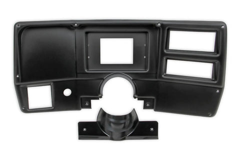 Holley EFI Dash Bezels for the 7" Dashes 1984-1987 CHEVY/ GMC TRUCK BLACK DASH PANEL- w A/C Vents — fits Chevrolet C20