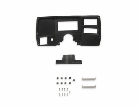 Holley EFI Dash Bezels for the 6.86" Dashes 1984-1987 CHEVY/ GMC TRUCK BLACK DASH PANEL- w A/C Vents — fits Chevrol... (image