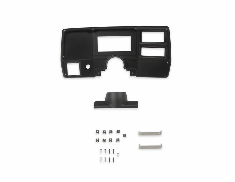 Holley EFI Dash Bezels for the 6.86" Dashes 1984-1987 CHEVY/ GMC TRUCK BLACK DASH PANEL- w A/C Vents