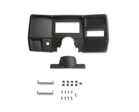 Holley EFI Dash Bezels for the 6.86" Dashes 1984-1987 CHEVY/ GMC TRUCK BLACK DASH PANEL- No A/C Vents — fits Chevro...