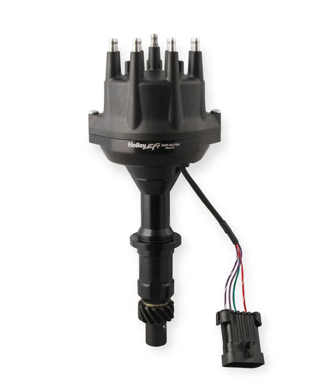 Holley EFI Dual Sync Pontiac Distributor, Black Black - Plug and Play with