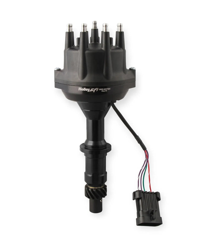 Holley EFI Dual Sync Pontiac Distributor, Black Black - Plug and Play with