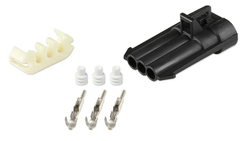 Holley EFI Knock Sensor, MPFI Universal Harness METRIPACK, 3 CAVITY, MALE, BLACK