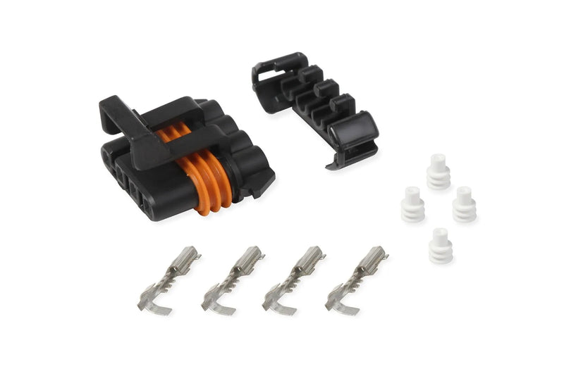 Holley EFI POWER TAP METRIPACK, 4 CAVITY, FEMALE, BLACK