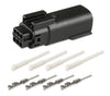 Holley EFI MOD/COYOTE Knock Sensor Connector, Main Harness MX 150, 6 CAVITY, MALE, BLACK
