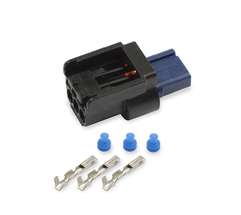 Holley EFI HEMI CAM & Crank Connector APEX 1.2, 3 CAVITY, FEMALE, BLK HOUSING