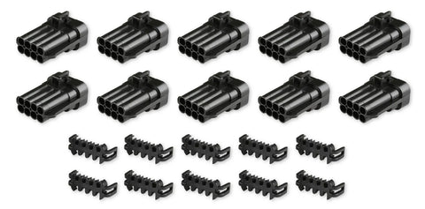 Holley EFI Wideband Connector - Main Harness Side METRIPACK, 8 PIN, MALE, BLACK 10-PACK
