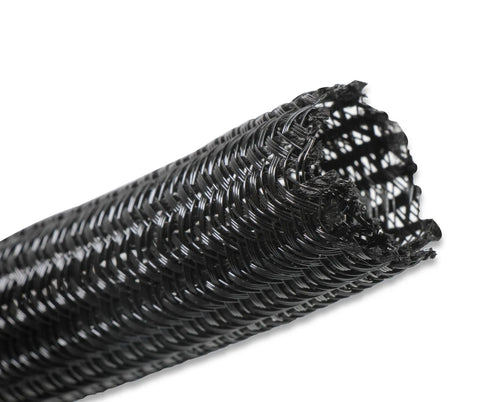 Holley EFI F6 Split Wire Loom - 3/4 Inch 10 Feet, Black, 3/4" Braided F6 Split Wire Loom