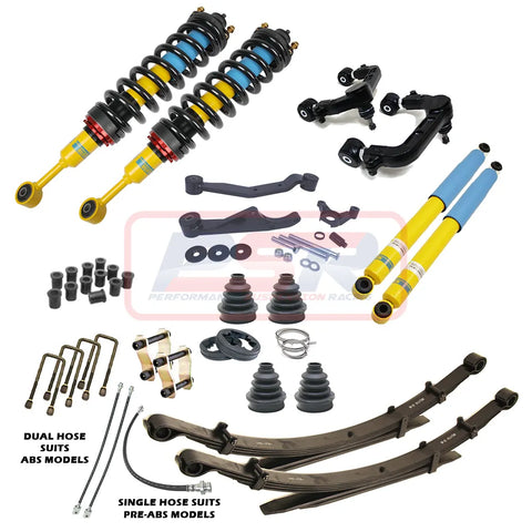 Performance Suspension Racing Bilstein 3" Lift Kit Long Travel Std Duty Front and Heavy Duty Rear 400KG (Hilux N70...