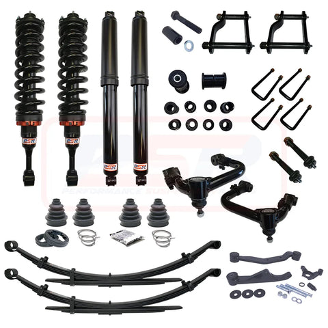 Performance Suspension Racing TTG 3" Lift Kit Std Duty Front and Heavy Duty Rear (Hilux N80) — fits Toyota Hilux An...