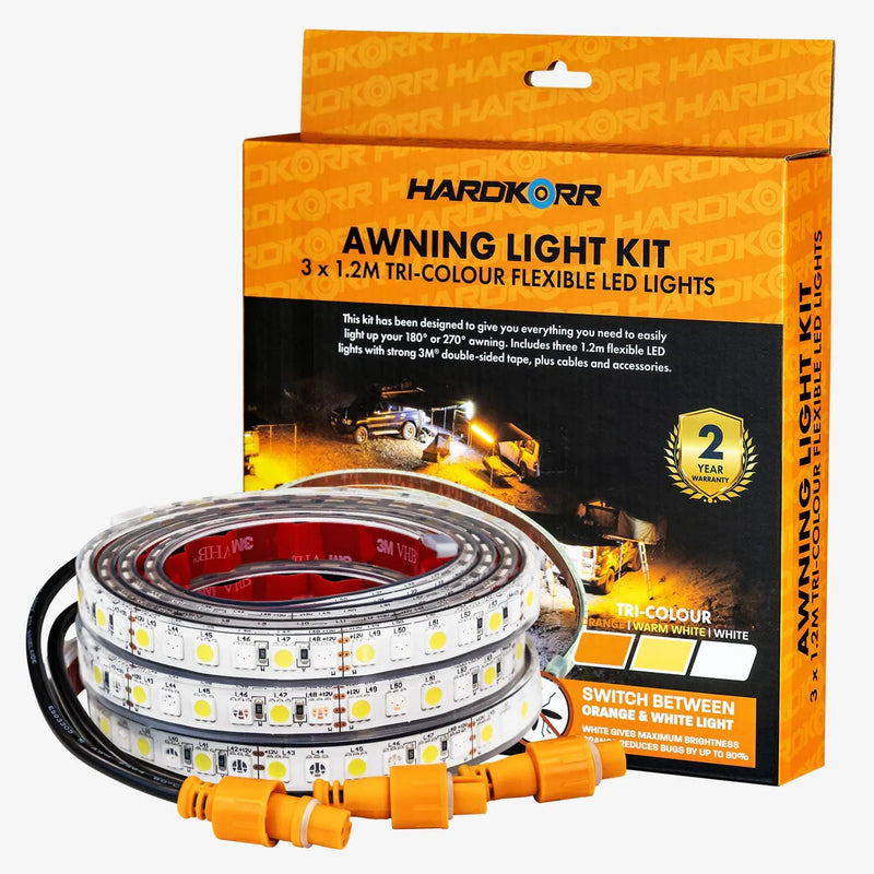 Hardkorr HKAWNKIT3 3 Strip Tri-Colour LED Awning Light Kit