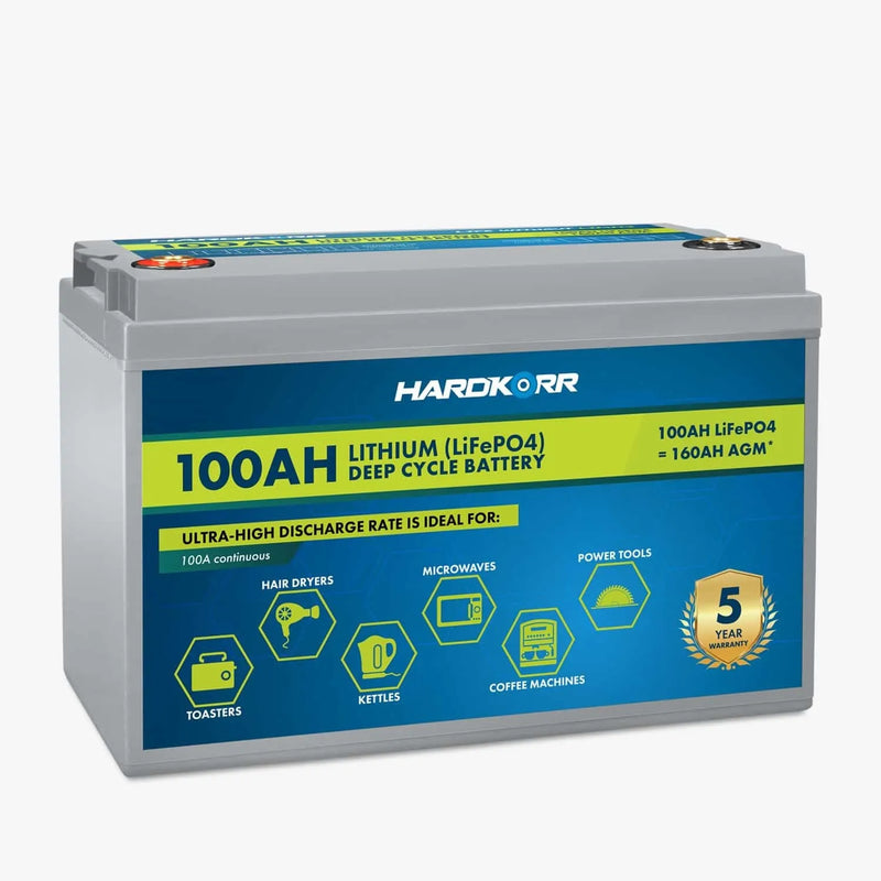 Hardkorr Power 100Ah Lifepo4 Deep Cycle Lithium Battery New