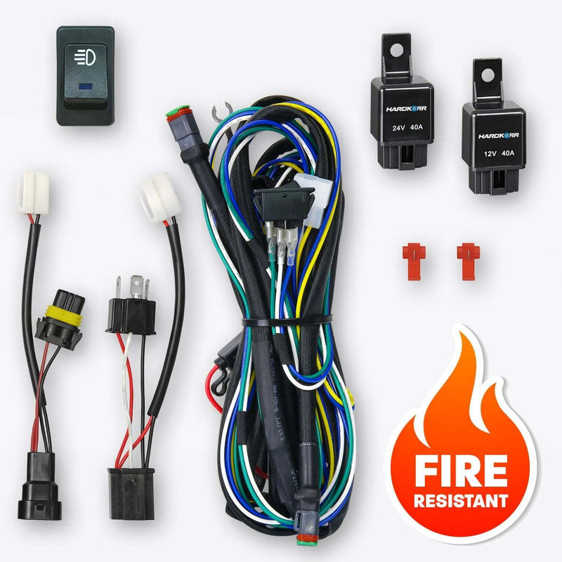 Hardkorr Fire Resistant Dual Wiring Harness with Deutsche