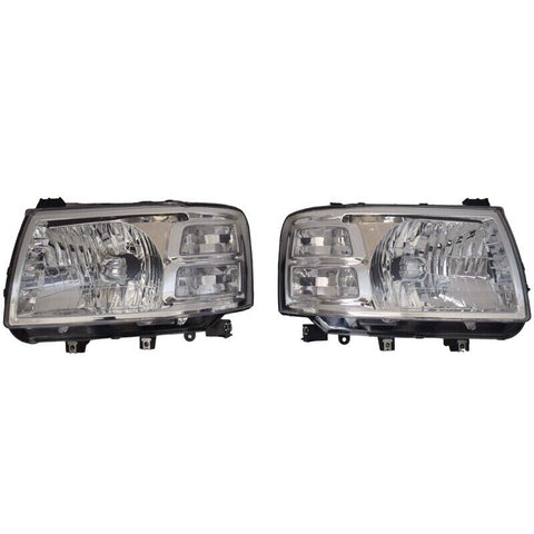 Pair LH+RH Head Light Lamp Chrome Fit For Ford Ranger PJ Ute 2006~2009
