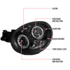 Black LED Angel Eyes Projector Headlights to suit Subaru Impreza WRX STI GD Bugeye 2000-2002 — image 4
