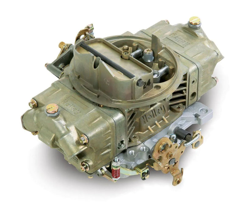 Holley Double Pumper Carburetor 600 CFM - 4150 - Mechanical Secondaries - Gold Dichromate - Gasoline