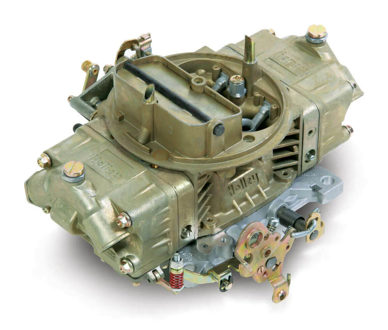 Holley Double Pumper Carburetor 750 CFM - 4150 - Mechanical Secondaries - Gold Dichromate - Gasoline