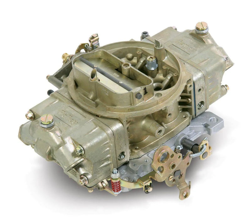 Holley Double Pumper Carburetor 850 CFM - 4150 - Mechanical Secondaries - Gold Dichromate - Gasoline