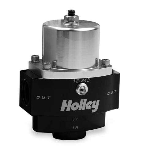 Holley HP Billet Carbureted Fuel Pressure Regulator Street/Strip Carbureted Applications Two Port Adjustable from 4...