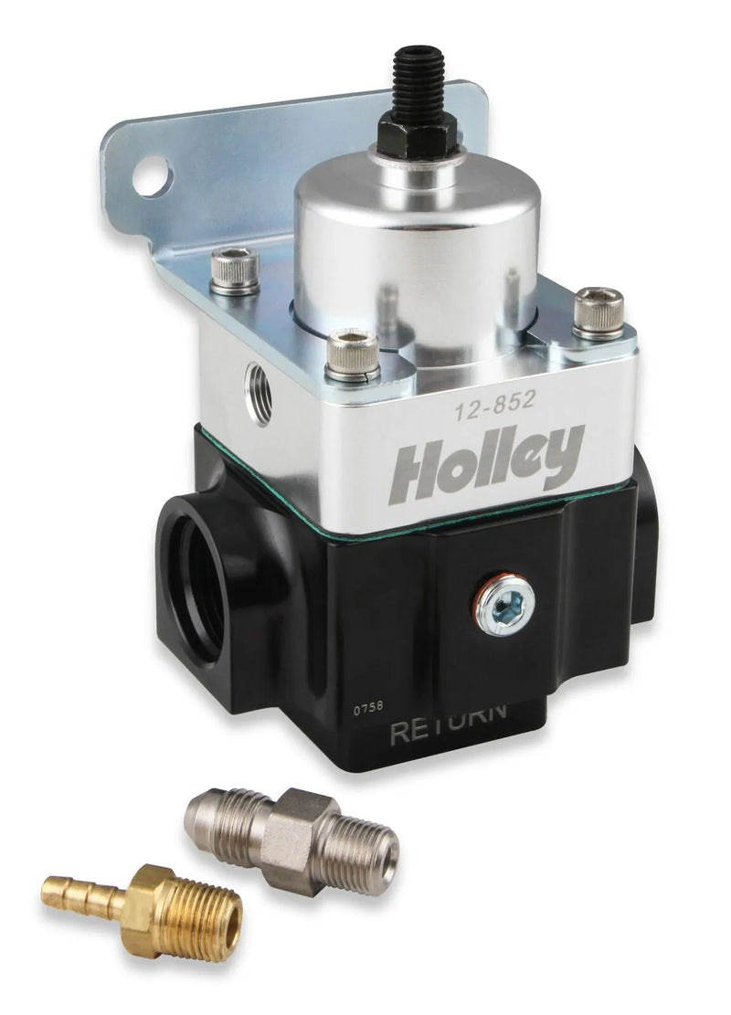 Holley 2 Port VR Series Fuel Pressure Regulator Two Port Low Pressure 4 to 9 PSI Boost Reference 1:1