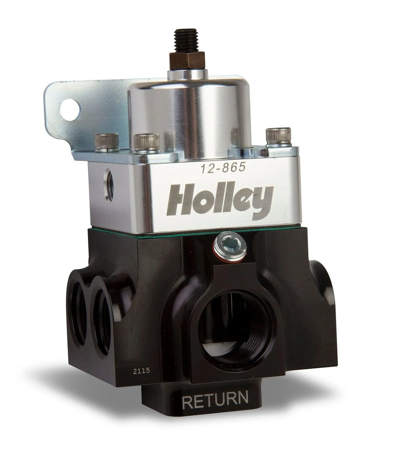 Holley 4 Port VR Series Fuel Pressure Regulator Four Port Adjustable 4 to 9 PSI Boost Reference 1:1