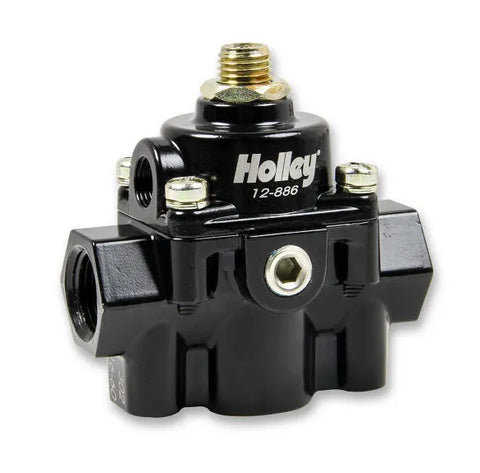 Holley Die Cast EFI By Pass Style Fuel Pressure Regulators Black Die Cast Fuel Regulator, 60 PSI