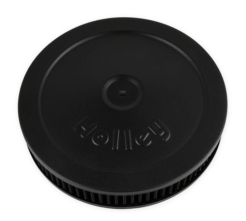 Holley 120-145B Flat Base Air Cleaner 10" Black Round 10"