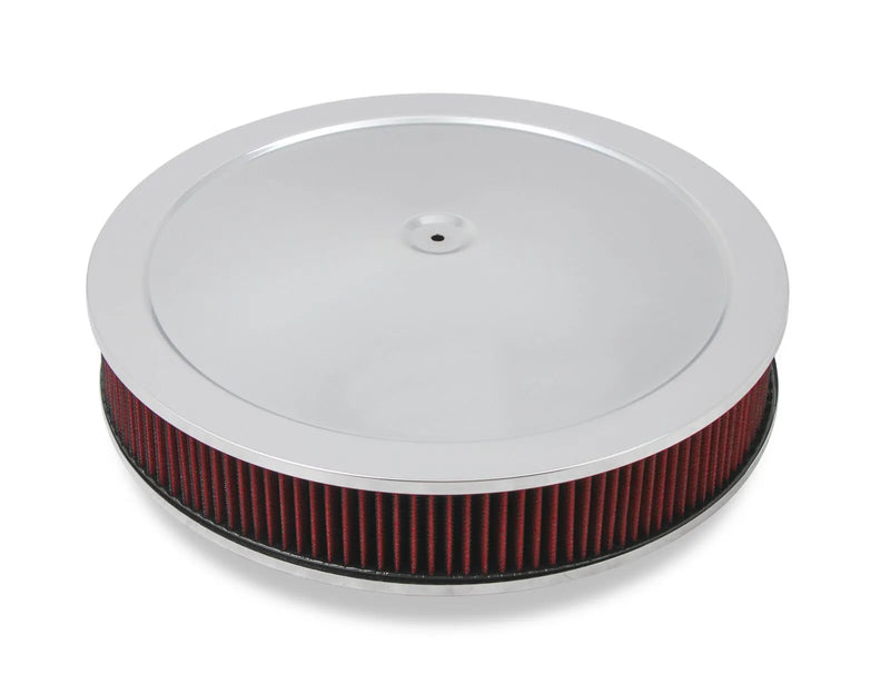 Holley 4150 Drop Base Air Cleaner Chrome w/3" Red Washable Gauze Filter