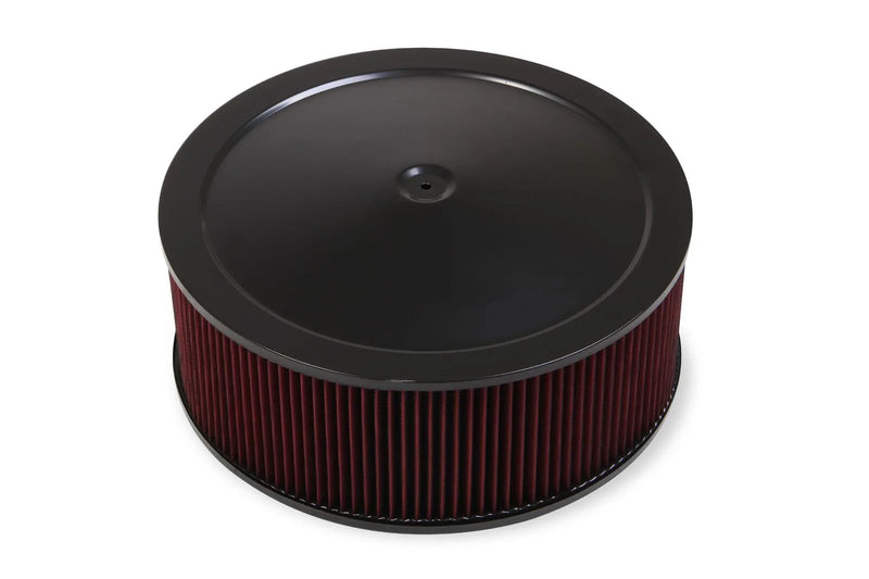 Holley 4500 Drop Base Air Cleaner Black w/6" Red Washable Gauze Filter 16" X 6 Black drop-base air cleaner for 450...