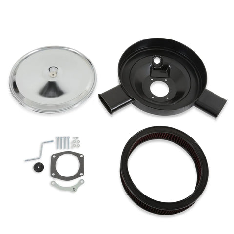 Holley - Dual Snorkel - Chrome Fits LS3-Style DBW Throttle Body - Cotton Gauze Element