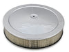 Holley Sniper Air Cleaner Assembly, 14" x 4" - Chrome Finish Stamped Steel Air Cleaner Assembly with Paper Filter Element