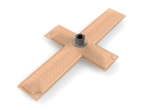 Holley 15" x 8" HydraMat®, Cross Center outlet pick-up with -3/8" NPT fitting. Fitting location designed for universal use.