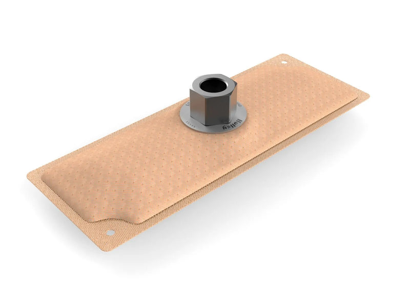 Holley 8" x 3" HydraMat®, Rectangle Center outlet pick-up with -3/8" NPT fitting.Fitting location designed for universal use.