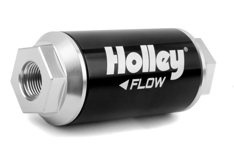Holley 175 GPH HP Billet Fuel Filter Street/Strip EFI Applications Post Filter 10 Micron